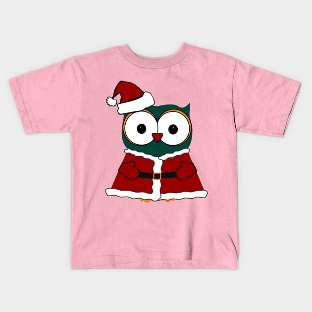 christmas owl Kids T-Shirt by Natalya22